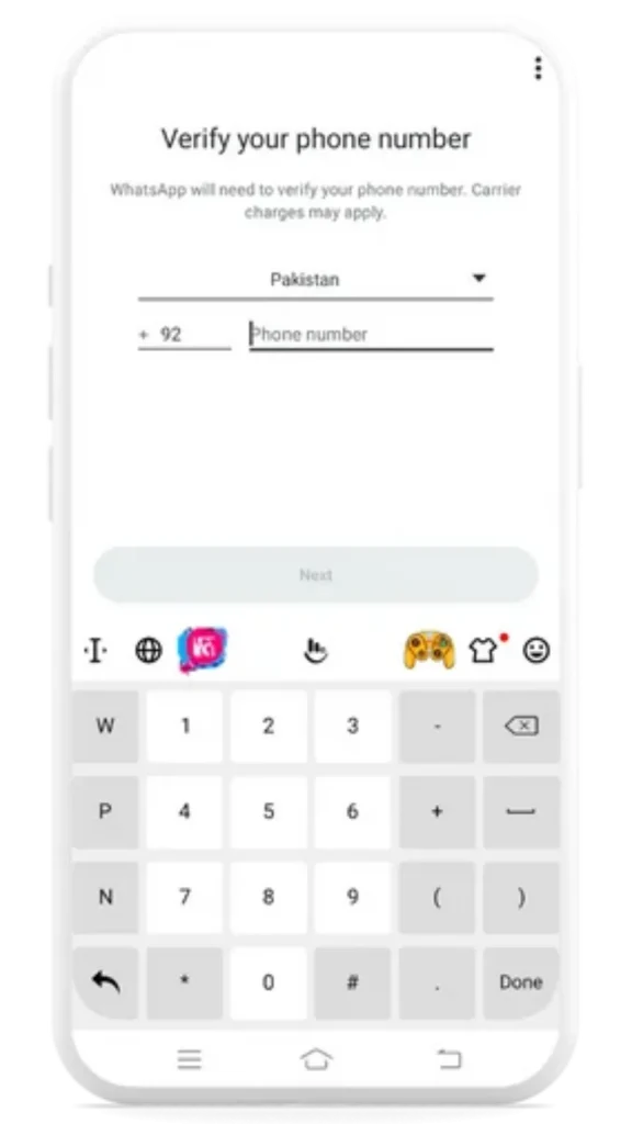 GB WhatsApp setup screenshot
