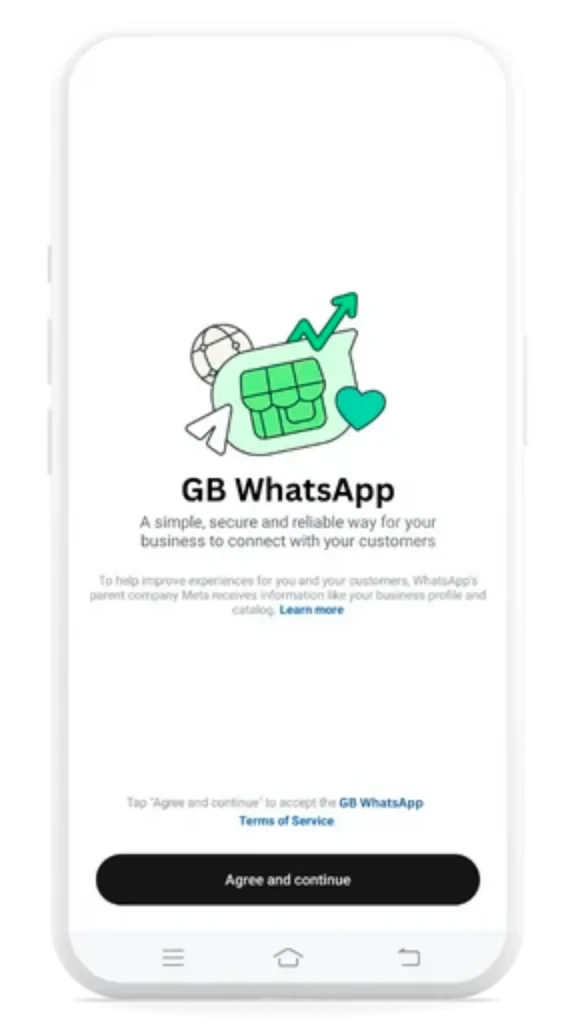 GB WhatsApp welcome screenshot